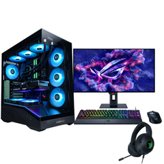 Gaming PC Komplett Set AMD Ryzen 7 9850x3D - NVIDIA RTX 5090 32GB - DDR5 - 32 Zoll ASUS ROG OLED 4K 0,03 MS 165Hz